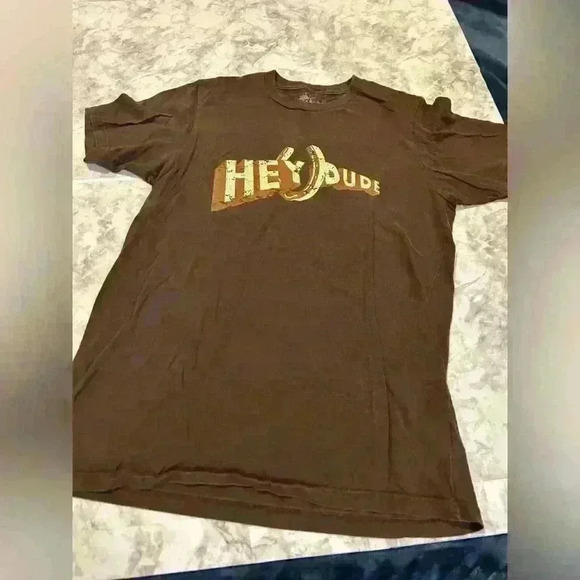 RARE 2005 Nickelodeon Rewind Hey Dude Bar None Ranch Brown Tshirt Size Medium - Picture 1 of 4